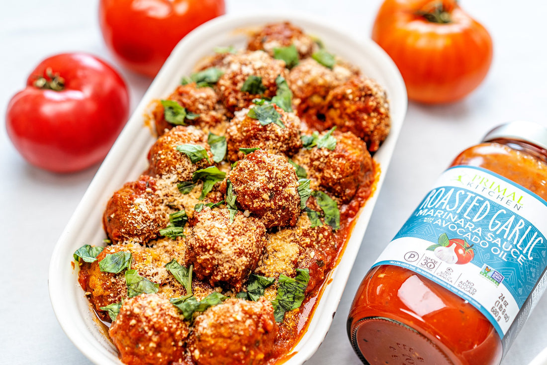 Keto Bison Meatballs with Marinara