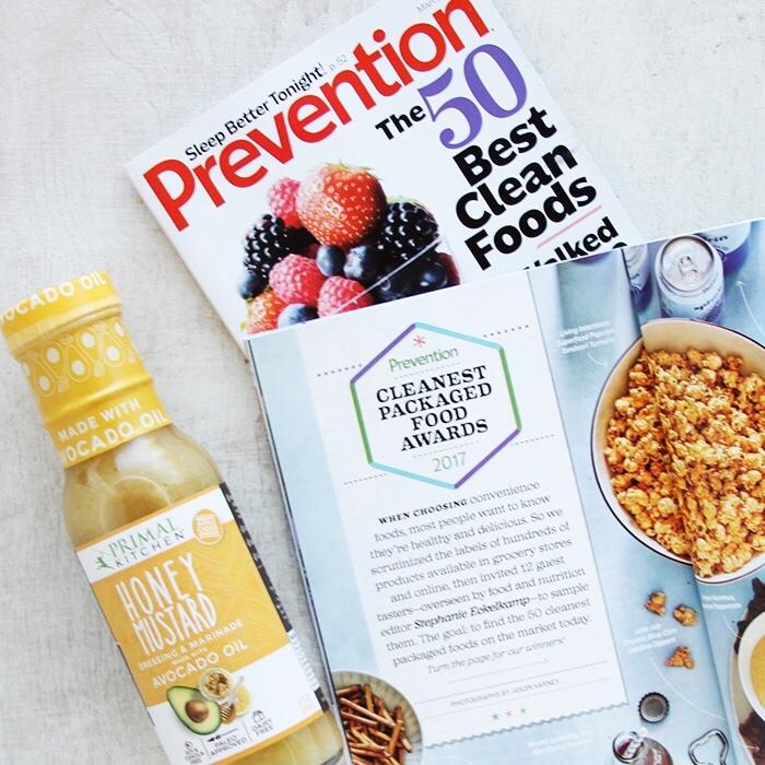 Primal Kitchen® Honey Mustard Vinaigrette & Marinade Wins Prevention Magazine’s Cleanest Packaged Food Award