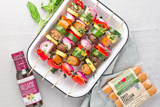 Sausage and Veggie Skewers Recipe