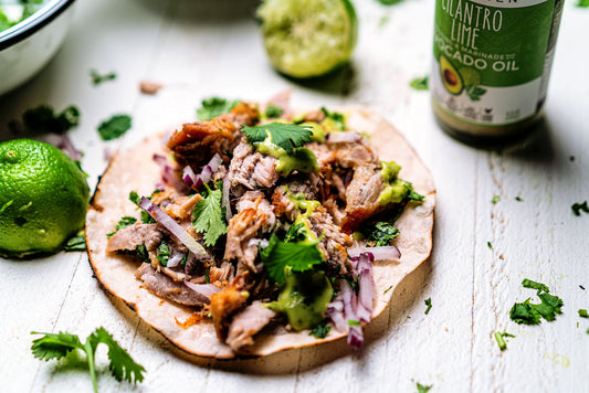 Instant Pot Pork Carnitas with Avocado Crema