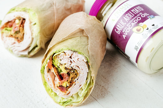 Turkey Club Lettuce Wraps with Garlic Aioli