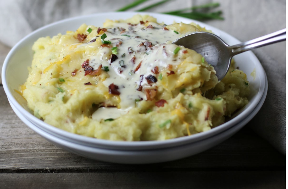 Slow Cooker Loaded Mashed Potatoes Two Ways