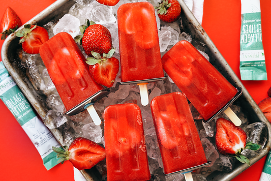 Strawberry Orange Collagen Popsicles