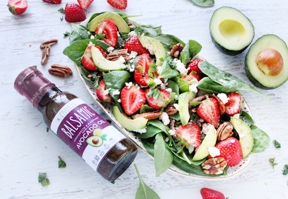 Spinach Strawberry Salad with Balsamic Vinaigrette