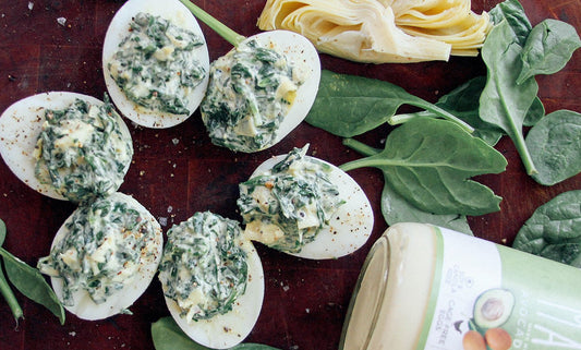 Spinach Deviled Eggs by Devyn Sisson