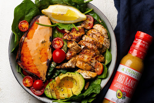 Chicken Macro Bowl with BBQ Ranch Dressing
