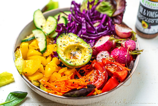Keto Vegan Rainbow Salad