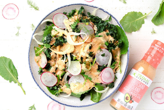 Thousand Island Kale & Radish Salad